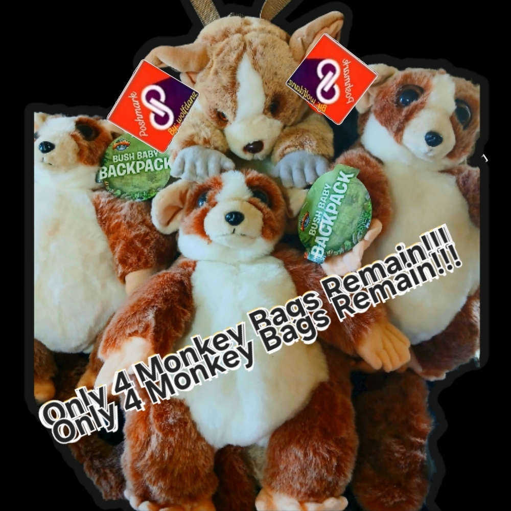 The Backpack BushBaby By Fiesta Toy- Real Cute & Ultra Soft Mwmt 2007 New W/Tags - Picture 12 of 12